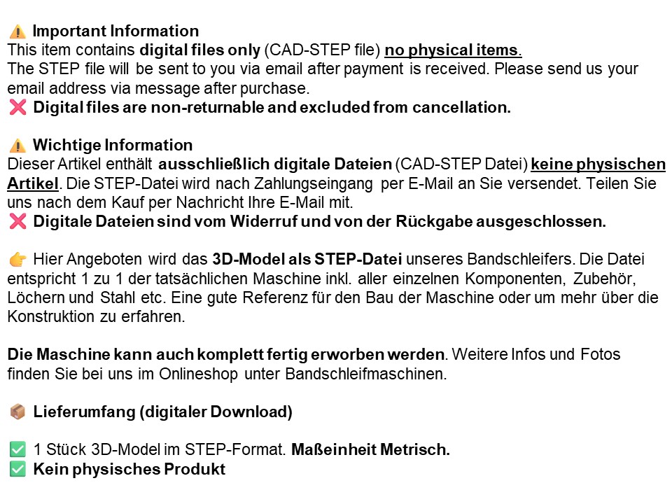 Bandschleifer CG-Compact 50×1800mm *STEP-Datei* | Digitaler Download – Bild 11